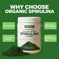 Suppléments nutritionnels de marque privée non irradiés certifiés USDA poudre d'extrait de spiruline casher sans OGM sans gluten