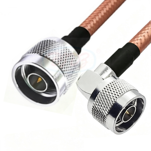Manufacturer N Male Plug to N Male Right Angle 90 Degrees for RG316 RG316D RG142 RG400 RF Pigtail Jumper Extension Antenna Cable