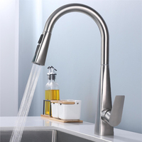 Usine vente chaude robinet de cuisine monté sur le pont en acier inoxydable robinet de cuisine extractible mitigeur chaud froid robinet d'eau robinet d'évier de cuisine