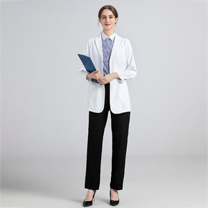 <span class=keywords><strong>Uniformes</strong></span> de Laboratorio de Ciencias Químicas de 100% algodón con estampado personalizado, bata médica blanca para mujer, bata de laboratorio para hombre - Product Image 5