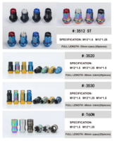 M12X1.5 M12X1.25 M14X1.5 Écrou de roue en acier forgé Tuner Lug Nuts Anti Theft Auto Parts Zingué Léger MANGU