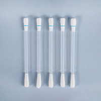 Coton-tiges jetables en PP pour démaquillage, pré-remplis, à tige cassable, robustes, non-déformables, double extrémité pointue pour lèvres et eye-liner