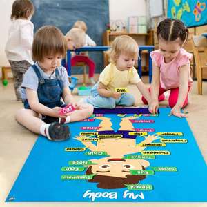 Kit interactif d'apprentissage précoce pour enfants d'âge préscolaire : Tableau d'histoires sur les parties du corps en feutre, enseignement éducatif des organes humains, rangement inclus - Product Image 4