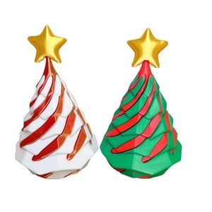 Décoration de bureau et souvenir de Noël en forme de cône spiralé imprimé en 3D, jouet anti-stress pour la saison des fêtes - Product Image 5