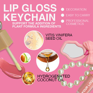 Chaveiro de Brilho Labial Vegano Atacado Longa Duração Transparente Cintilante Glitter Óleos Labiais em Bastão Alta Pigmentação Hidratante Matte Baixo MOQ - Product Image 5