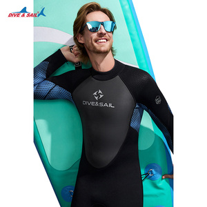 <span class=keywords><strong>DIVE</strong></span>&SAIL Herren Premium Neopren Warmer Rückenreißverschluss Langarm Gummianzug mit Haifischhaut-Brustpartie 3mm Surfanzug Tauchanzug - Product Image 5