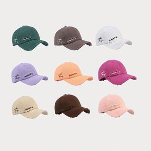 Gorra de Béisbol Desgastada de Estilo Nuevo para Hombre y Mujer, Gorra Casual de Papá de 6 Paneles, Gorra Deportiva Sin Estructura - Product Image 2