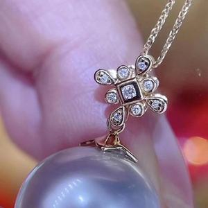 สร้อยคอแฟชั่นอเนกประสงค์สีม่วงธรรมชาติสำหรับ Xiaomi ขนาด 4-4.5 มม. ทรงกลม พร้อมตำหนิเล็กน้อย สีม่วงเข้ม หัวเข็มขัดสีเงิน บรรจุกล่องของขวัญ - Product Image 3