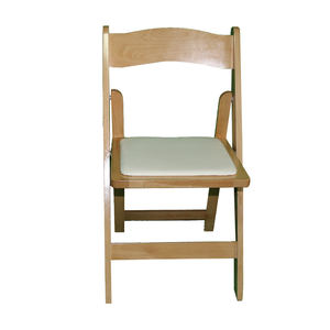Silla plegable de madera blanca para eventos de boda, silla para decoración, venta al por mayor - Product Image 2