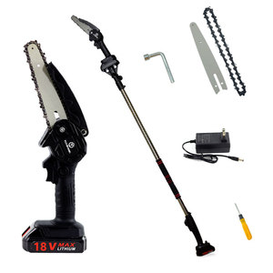 F 2-in-1 không dây dài cực chuỗi thấy có thể tháo rời Hợp kim nhôm que điện Kính thiên văn cực Chainsaw 21V pin lithium - Product Image 3