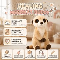 Peluche Marmotte Assise Personnalisée, Adorable Animal en Peluche de Dessin Animé, Coton PP Doux et Moelleux, Anti-Stress, Cadeau de Fêtes, Décoration Maison, Faible MOQ
