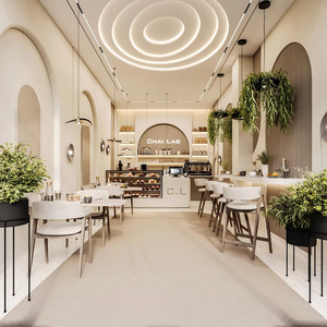 <b>LED</b> Lit Wooden Coffee Shop Display Stand | Waterproof Eco-Friendly Wall Mounted with Modern Design for Retail Use - Product Image 2