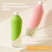 Distributeur d'eau portable en silicone écologique pour chats – Modèle essentiel pour l'extérieur