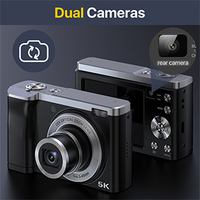 Kamera Digital 5K 10x Optical Zoom HD LED Flash Layar Sentuh IPS Ganda 2.8" Kompak Point & Shoot Vlog Anti-Shake