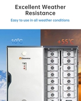 Batterie solaire 50 kWh 500 kWh BESS, pack de batteries LiFePO4 industriel et commercial, armoire extérieure, refroidissement par air, IP54, système solaire