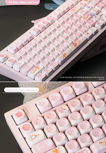 Jolies touches de <span class=keywords><strong>clavier</strong></span> à thème Chi-bi Ma-ruko-chan, en PBT, par sublimation, profil M-oa pour <span class=keywords><strong>clavier</strong></span> mécanique MX Switch 68/104/108 - Product Image 4