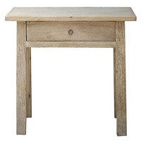 Table d'Angle Murale Antique Vintage en Bois Massif de Récupération avec Étagère