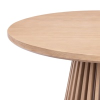 Table à manger ronde extensible en bois massif plaqué, pour restaurant et maison, MDF, 47 pouces