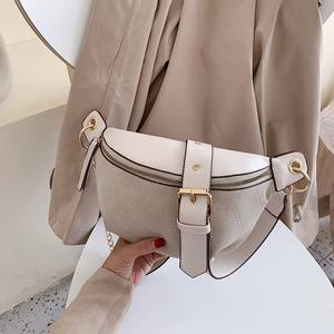 Nouveau Sac <span class=keywords><strong>Banane</strong></span> Ceinture pour <span class=keywords><strong>Femme</strong></span> en Cuir PU, Sac de Poitrine Ventre avec Chaîne Tendance - Product Image 5