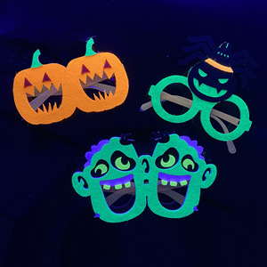 Lunettes phosphorescentes Halloween Lunettes pour enfants Lunettes fluorescentes Cadres de citrouille fantôme néon Accessoires <span class=keywords><strong>photo</strong></span> Accessoires de fête pour enfants - Product Image 3