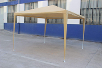 Tonnelle portable 3x3m en acier noir pour jardin, avec moustiquaire et parois latérales zippées, idéale pour patio et extérieur