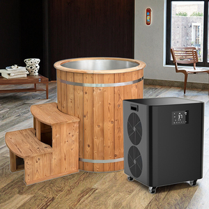 Tắm Nước Đá Với Máy Làm Lạnh Và Bộ Lọc 1/2 HP 1HP 1.5HP Máy Làm Lạnh Nước Ngoài Trời Bồn Tắm Nước Nóng Và Lạnh Lao Kép Hồ Bơi Với Máy Bơm - Product Image 1