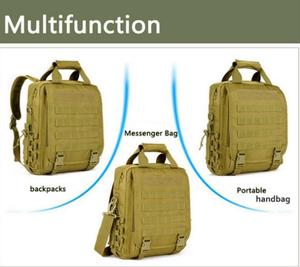 SB04 <b>Khaki</b> Tactical <b>Backpack</b> Handbag Messenger Inclined Shoulder Bag Outdoor Multi-function Tactical Waterproof Molle - Product Image 5