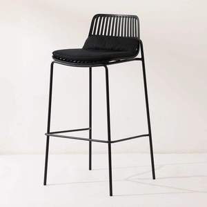 Silla de Bar de Diseño Moderno y Duradera con Reposabrazos, Silla de Bar de Alambre de Hierro Fija para Restaurante, Comedor, Sala de Estar, Uso Comercial y Exterior - Product Image 4