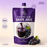 Pochettes souples personnalisées écologiques en plastique de qualité alimentaire, imprimées en héliogravure, 100 ml, 250 ml, pour jus de fruits, lait, liquides, café, avec bec verseur