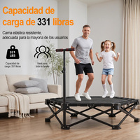 Trampolín Plegable Octagonal de Acero Negro, Capacidad de Carga de 150 kg, Duradero y Portátil, en Stock en España
