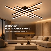 Lámpara de Techo LED Lineal Moderna, Lámpara de Techo Empotrada para Sala de Estar, Dormitorio, Hotel