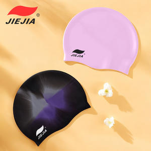 Bonnet de bain en silicone Jiejia, imperméable, professionnel, unisexe, pour la natation et les sports nautiques - Product Image 1