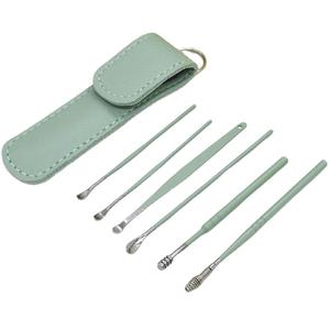 Juego de 6 piezas de limpiadores de cera de oídos de acero inoxidable, kit de perforación y cuchara para extraer cera, herramienta de cuidado y limpieza de oídos - Product Image 6