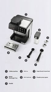 <span class=keywords><strong>Cafetera</strong></span> Semiautomática de Acero Inoxidable Cepillado, Gran Capacidad de 40 Oz, Presión de Bomba de 20 Bares, Conexión Directa, 1 Año de Garantía, Uso Doméstico - Product Image 3