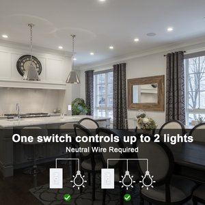 Interrupteur mural intelligent à 2 canaux, contrôle indépendant de plusieurs lampes, <span class=keywords><strong>polycarbonate</strong></span> ignifuge, <span class=keywords><strong>plaque</strong></span> murale standard américaine - Product Image 5