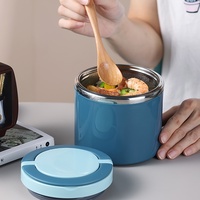 AHLE1091/Verdickter Edelstahl Isolierter Lunchbox-Deckel Tragbarer Lebensmittelbehälter für Erwachsene - Wellenpunkt-Modell Kapazitätsform