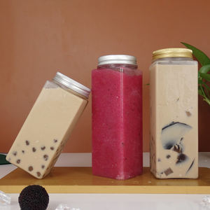 ขวดน้ำผลไม้พลาสติกขนาด11ออนซ์สำหรับสกรูอลูมิเนียมทรงสูงแบบกดเย็นเกรดอาหารสำหรับสัตว์เลี้ยงสั่งพิมพ์โลโก้ได้ตามต้องการ - Product Image 3