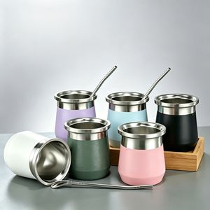 Taza Mate de Acero Inoxidable 304, Creativa, de 12 oz, con Forma de Huevo, para Camping, Portátil, con Aislamiento y Pajita, 6-12 - Product Image 3