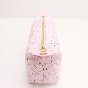 Pochette de maquillage personnalisée en forme de dumpling, écologique, à imprimé floral, pour le rangement, avec fermeture éclair en nylon, étanche, pour le voyage - Product Image 3