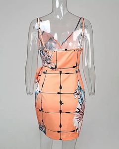 Abito Casual da donna senza maniche per le vacanze estive con <span class=keywords><strong>stampa</strong></span> <span class=keywords><strong>tropicale</strong></span> Mini abito taglie forti Wonme - Product Image 4