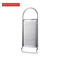 Râpe multifonctionnelle en acier inoxydable, outil de découpe manuel pour la cuisine, râpe à radis et pommes de terre, manche en PP, mandoline, coupe-légumes, argent