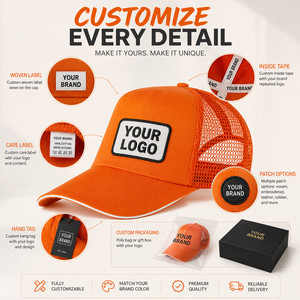 Gorra Trucker Personalizada de 5 Paneles Multicolor con Cierre Ajustable de Velcro y Malla Trasera, Gorra de Béisbol Deportiva - Product Image 4