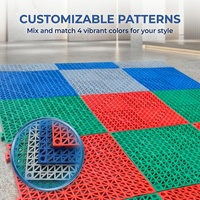Dalles de Sol Modulaires PVC Emboîtables Antidérapantes – Tapis de Drainage en Plastique avec Caractéristiques de Résistance au Glissement