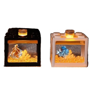 Aquarium en verre durable, mini, petit, exquis, écologique, pour l'aménagement paysager, pour une utilisation sur le bureau - Product Image 4