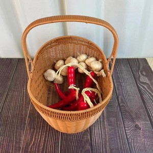 Cesto di stoccaggio in tessuto di Rattan fatto a mano per cucina bagno soggiorno-cestino da Picnic all'ingrosso - Product Image 5