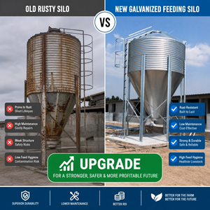 Silo de Alimentación Galvanizado para Granjas Ganaderas Comerciales, <span class=keywords><strong>Gran</strong></span> Volumen de Almacenamiento para <span class=keywords><strong>Reserva</strong></span> Masiva de Forraje - Product Image 6