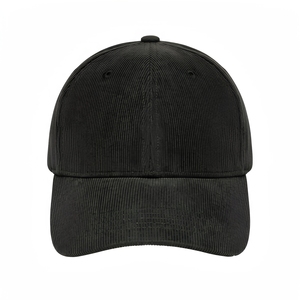 6-Panel Baseball Cap Adjustable Unisex Solid Color <b>Corduroy</b> Fabric Casual <b>Hat</b> Adult Fit Washed Style - Product Image 1