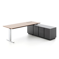 Bureau de direction moderne de luxe, électrique, réglable en hauteur, convertible, prix abordable, plateau en bois, mobilier informatique