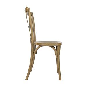 Manufacturer Wholesale Stackable Vintage Imit Wood Wedding <b>Dining</b> Event Restaurant <b>Plastic</b> Cross Back Resin Crossback <b>Chair</b> - Product Image 3