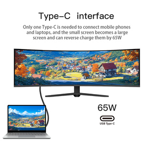 จอคอมพิวเตอร์แบบโค้ง49นิ้วคุณภาพสูง5K 165Hz KVM PBP HDR PD65W การออกแบบสำนักงานด้วย DP ลำโพงในตัวสำหรับการเล่นเกมเดสก์ท็อป - Product Image 3